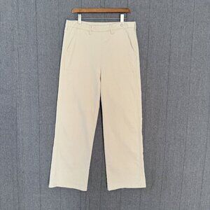 Hot Lava Spring Dream Jean - Cream Wide Straight Leg High Rise Side Zip Size XL